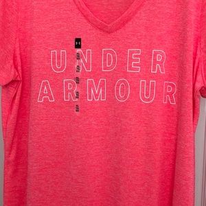 NWT Under Armour Shirt Pink Workout Shirt